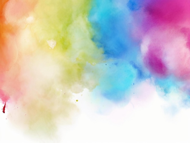 Feliz festival de Holi colorido diseño de fondo de la mejor calidad imagen hiperrealista plantilla de banner