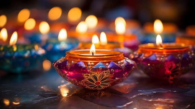 Feliz festival indio de Diwali Festival de luces de AI de Diwali pixelado