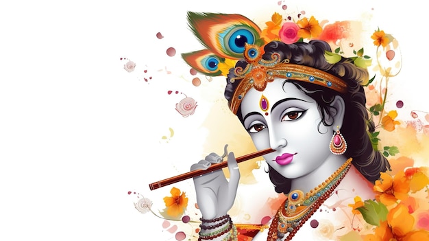 Feliz festival de Krishna Janmashtami Vishu Generativo ai