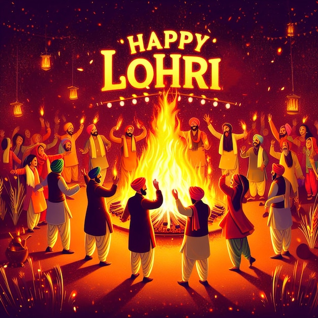 Feliz fiesta de Lohri Lohri