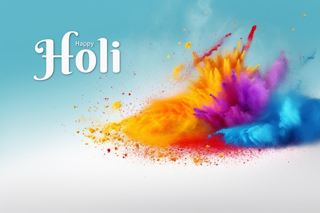 Feliz fondo de la celebración del festival de Holi