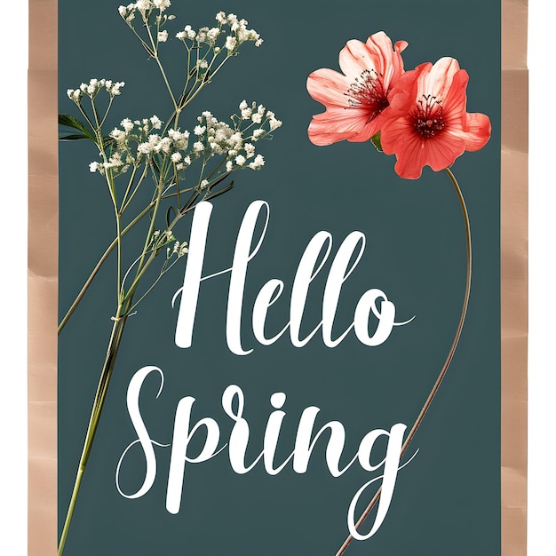 Feliz fondo de primavera con saludos coloridos y efecto de texto