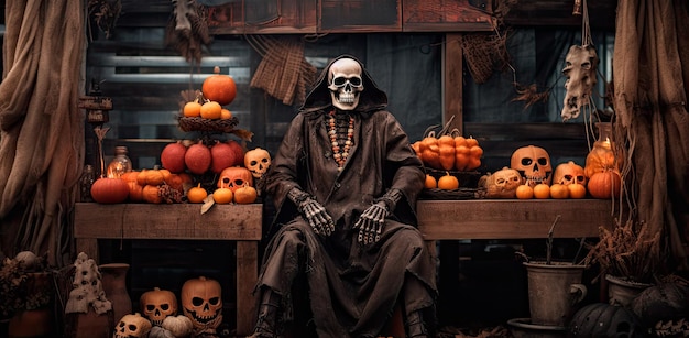 feliz foto de calavera de halloween