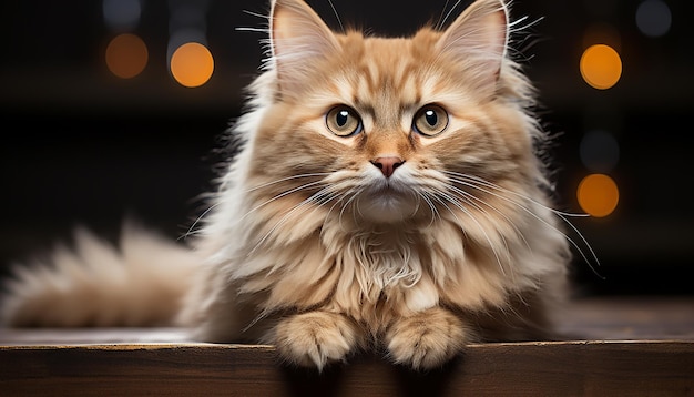 Foto feliz gato beige vista frontal elevação isolada