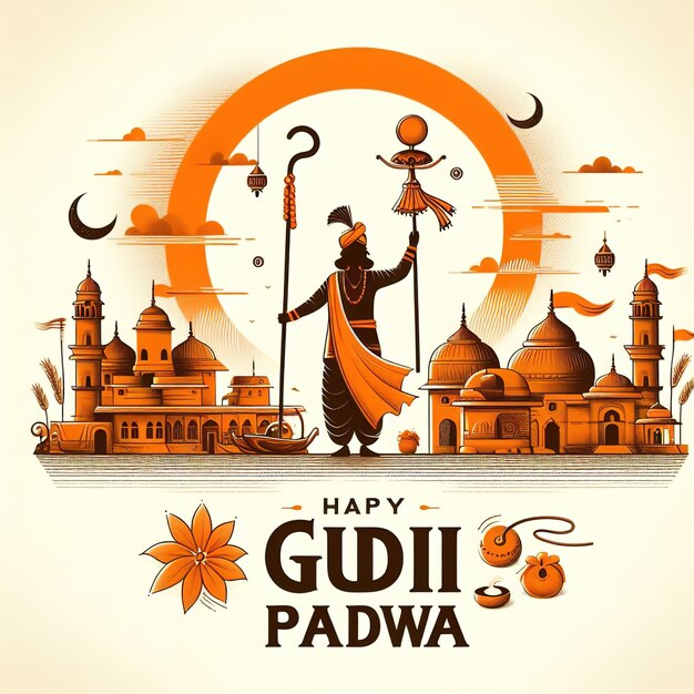 Foto feliz gudi padwa