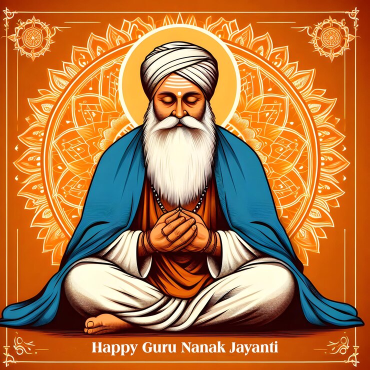 Foto feliz guru nanak jayanti en las redes sociales