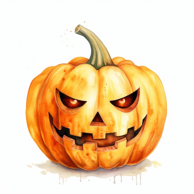 Feliz Halloween Abóbora Fantasma Arte Vegetal Digital Gerado Ilustração Padrão Fundo