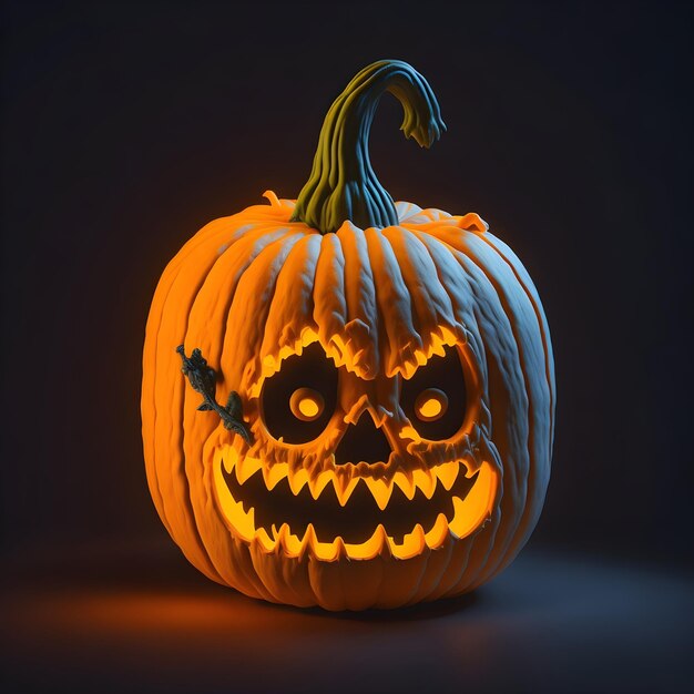 Feliz Halloween abstrato engraçado assustador esculpido abóbora