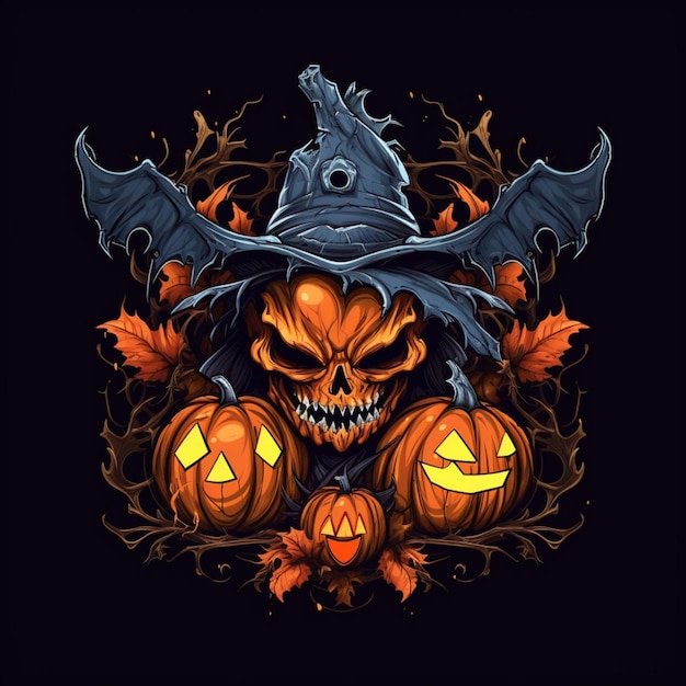 Feliz Halloween hermoso y genial diseño para halloween.