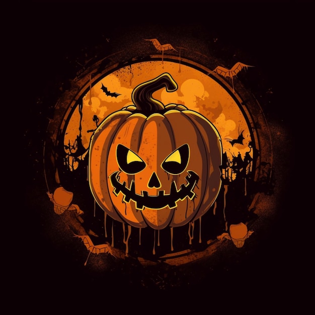 Feliz Halloween hermoso y genial diseño para halloween.