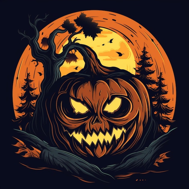 Feliz Halloween hermoso y genial diseño para halloween.