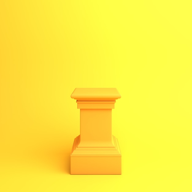 Feliz halloween o decoración de otoño con maqueta de podio naranja, renderizado 3D