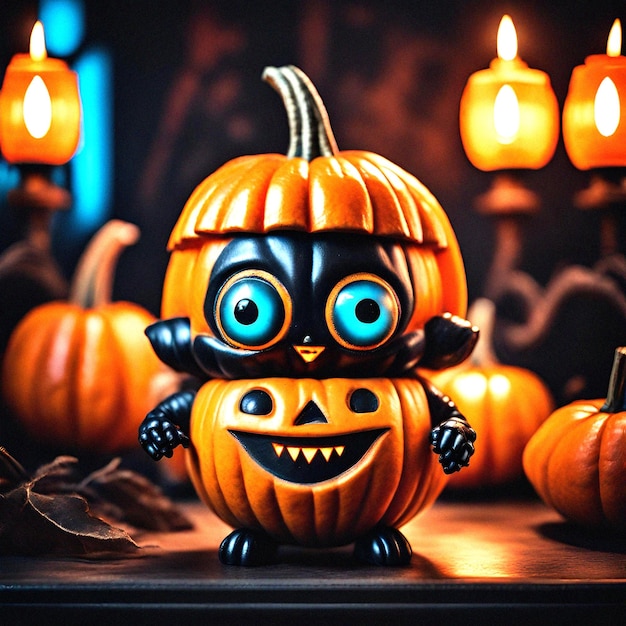 Feliz Halloween, el simpático y amistoso fantasma de la calabaza.