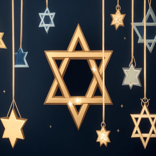 Foto feliz hanukkah estrela david imagens de fundo coleções lindos papéis de parede ai gerados