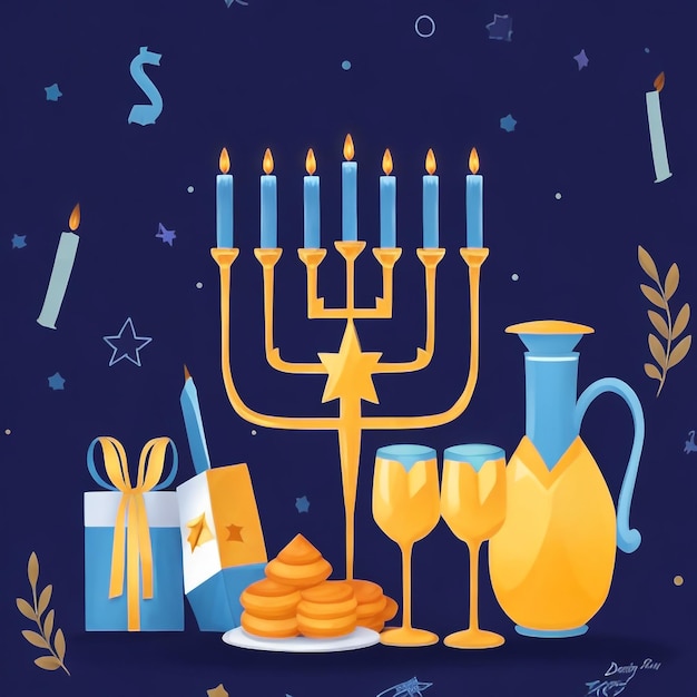 Feliz hanukkah estrela david imagens de fundo coleções lindos papéis de parede ai gerados