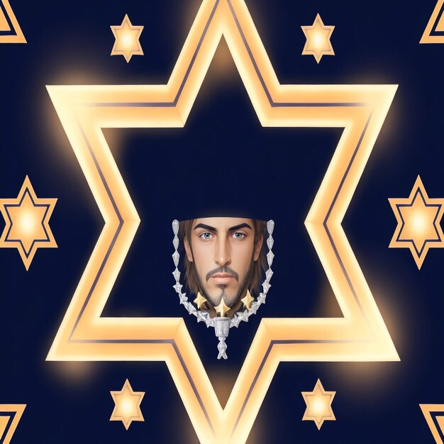 Foto feliz hanukkah estrela david imagens de fundo coleções lindos papéis de parede ai gerados