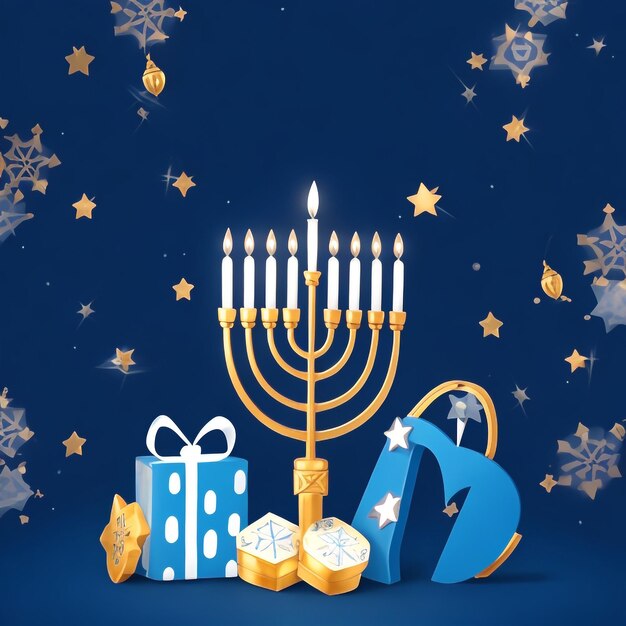 Feliz Hanukkah estrella de David imágenes de fondo colecciones de fondos lindos ai generados