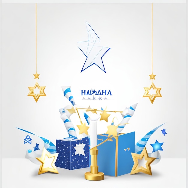 Feliz Hanukkah estrella de David imágenes de fondo colecciones de fondos lindos ai generados