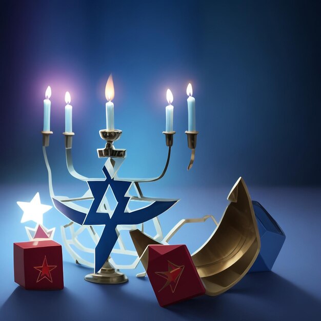 Foto feliz hanukkah estrella de david imágenes de fondo colecciones de fondos lindos ai generados