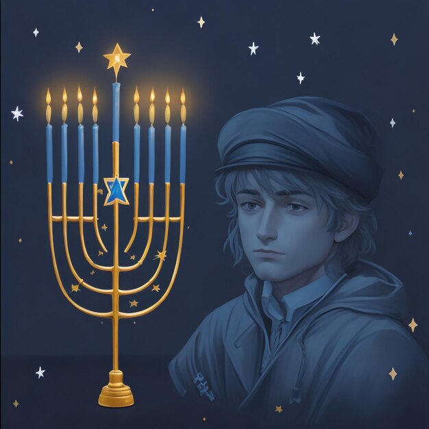 Foto feliz hanukkah estrella de david imágenes de fondo colecciones lindos fondos de pantalla ai generados