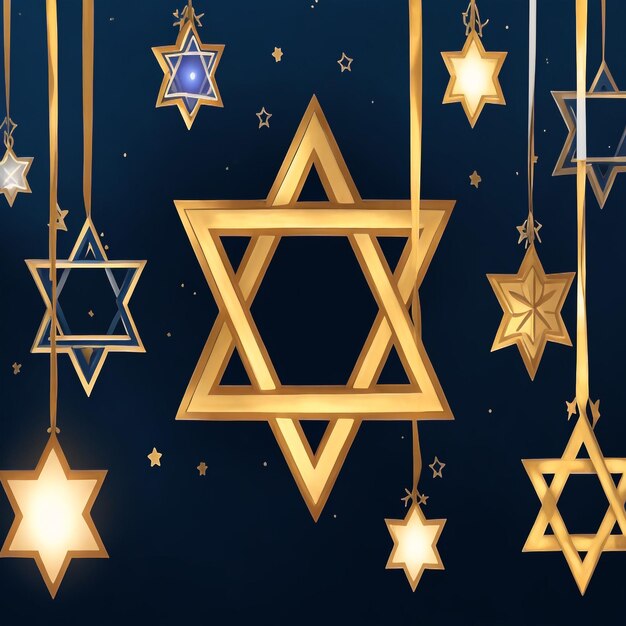 Feliz Hanukkah estrella de David imágenes de fondo colecciones lindos fondos de pantalla ai generados