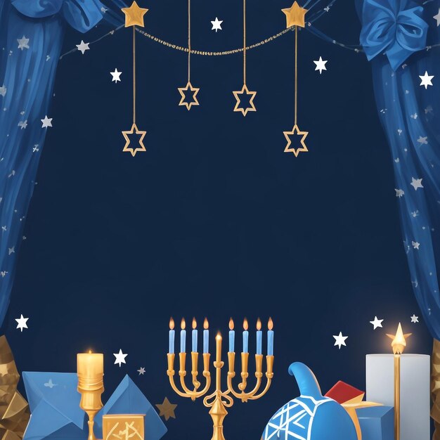 Feliz Hanukkah estrella de David imágenes de fondo colecciones lindos fondos de pantalla ai generados