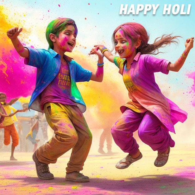 Feliz holi cartaz 2