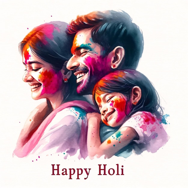 Feliz Holi Festival indiano das cores Holi Celebração do Festival indiano