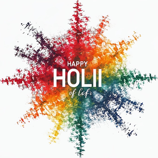 Feliz Holi maravilloso diseño de cartel de pancarta