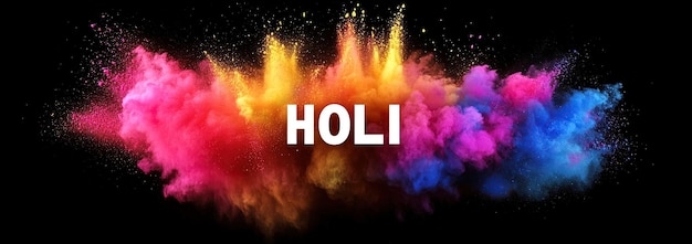 Feliz Holi telón de fondo para la celebración del Festival de los Colores para el diseño de carteles