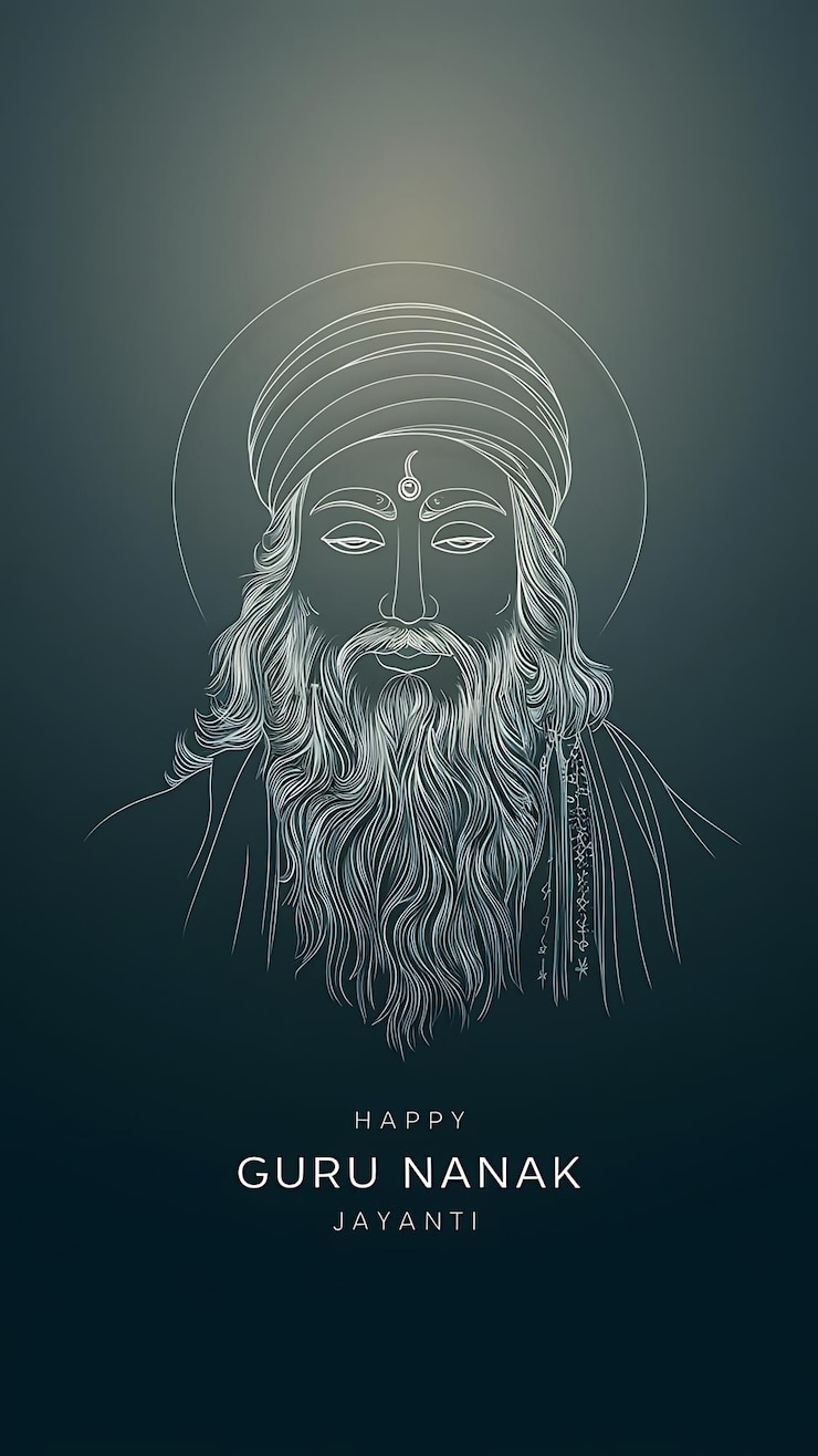 Foto feliz ilustración del cumpleaños de guru nanak