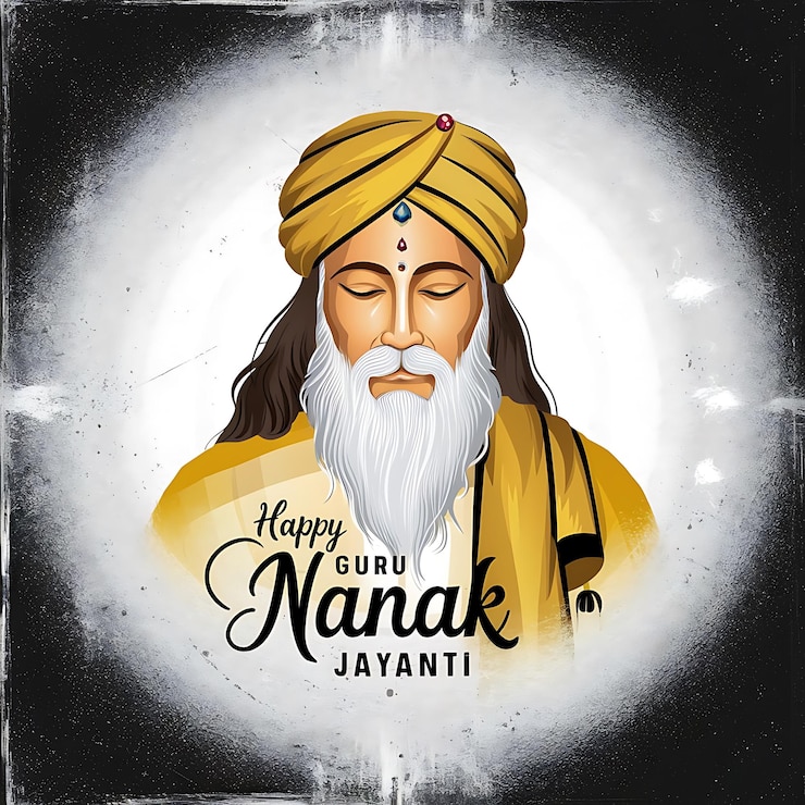 Foto feliz ilustración del cumpleaños de guru nanak