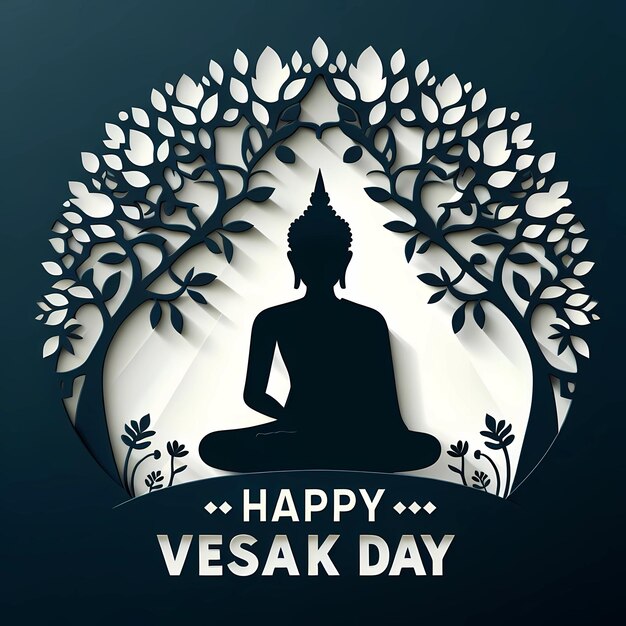 Foto feliz ilustración del día de vesak