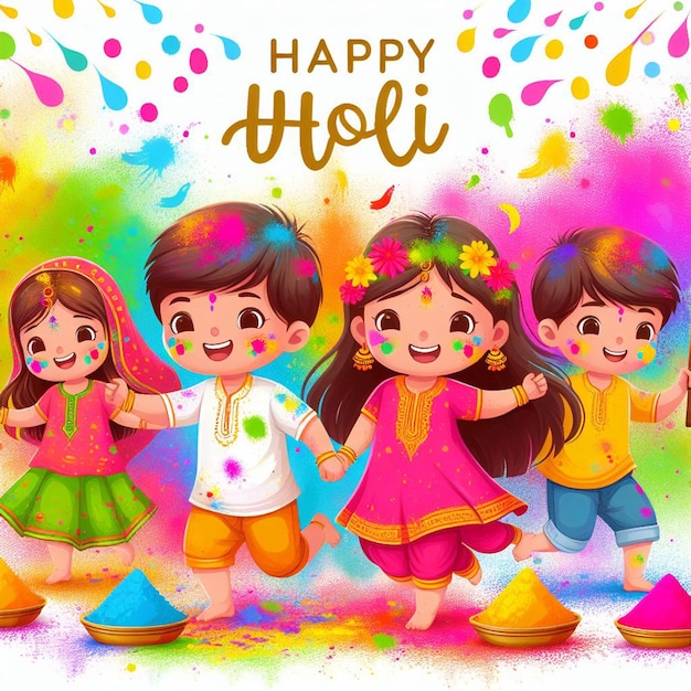 feliz ilustración de holi