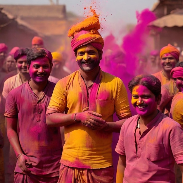 Feliz imagen de fondo del festival de Holi Holi