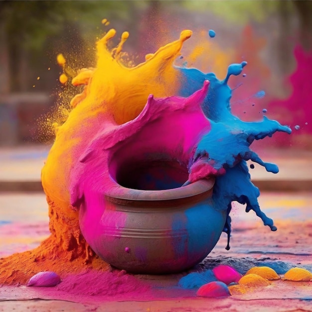 Feliz imagen de fondo del festival de Holi Holi