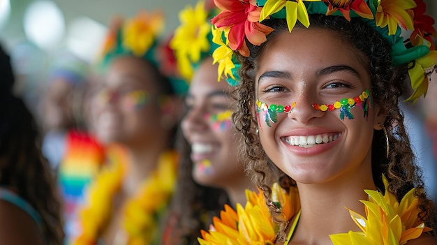 Foto feliz juventud adolescentes niñas y niños celebración del día de la juventud