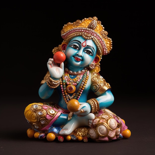 Feliz Krishna Janmashtami laddu gopal Generative ai