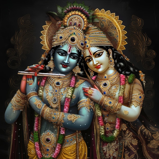 Feliz Krishna Janmashtami Vishu festival Generative ai