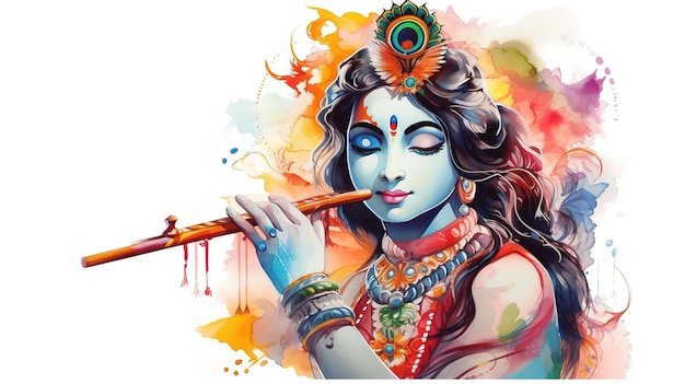 Feliz Krishna Janmashtami Vishu festival Generative ai