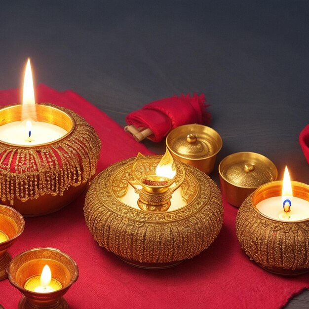 Feliz lâmpada de óleo de Diwali