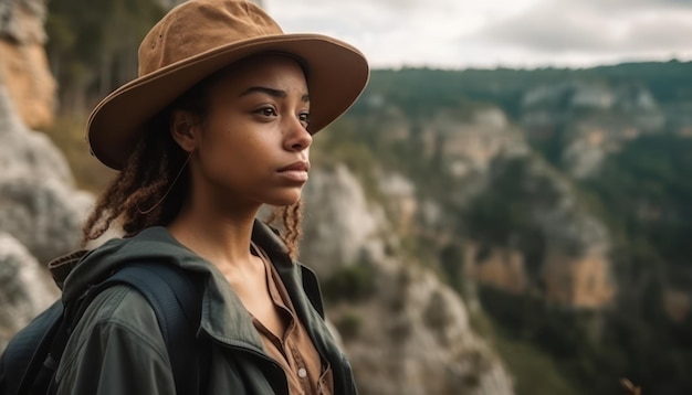 Feliz linda jovem afro-americana