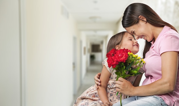 Foto feliz mãe e filho