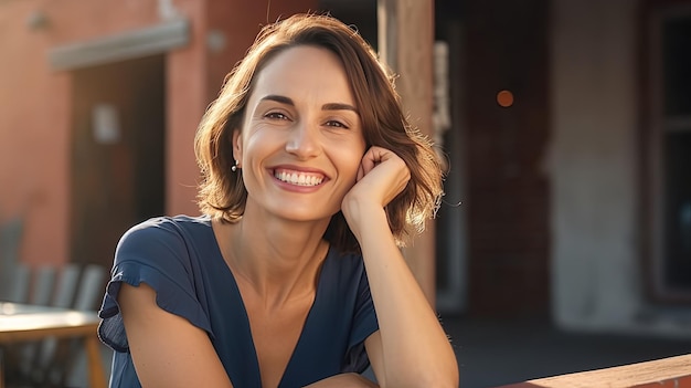 Foto feliz mulher madura ao ar livre