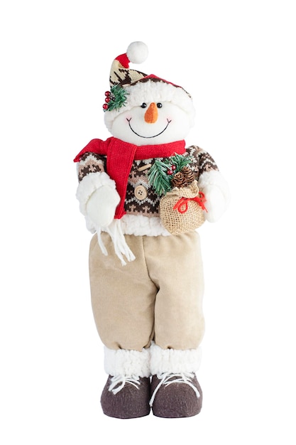 Feliz, muñeco de nieve, muñeca, aislado, blanco, plano de fondo colección de foto