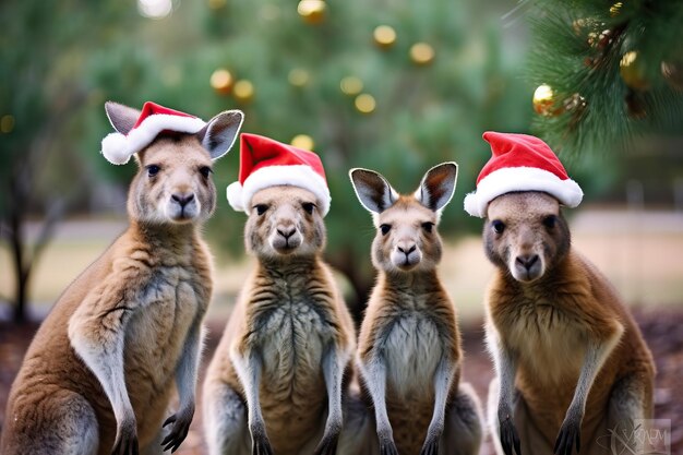 Foto feliz natal animal porco macaco zebra urso leão elefante polvo gato vaca cão pato