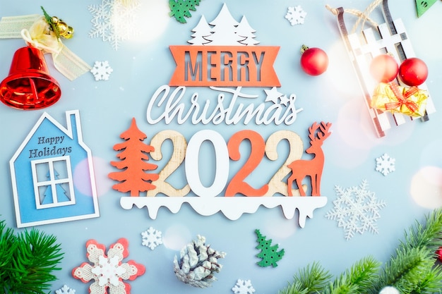 Feliz Natal e boas festas de cartão postal, moldura, banner. Ano Novo. Noel.