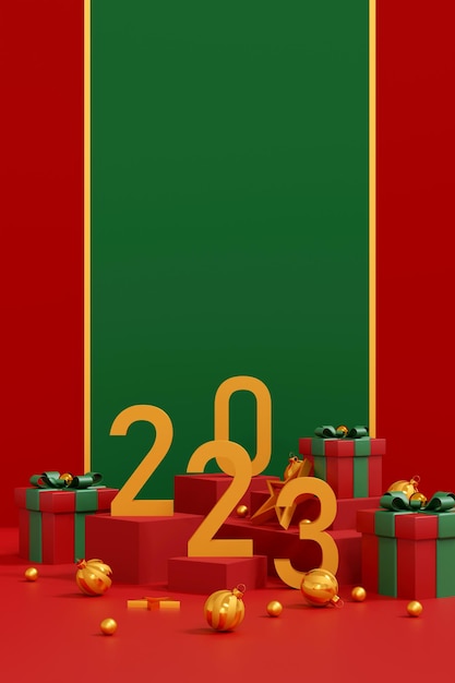 Feliz Natal e feliz ano novo banner design