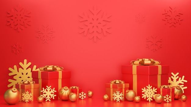 Feliz Natal e feliz ano novo banner luxo estilo