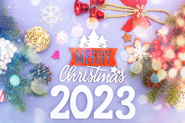 Feliz Natal e feliz ano novo conceito Feliz Natal e Feliz Ano Novo 2023
